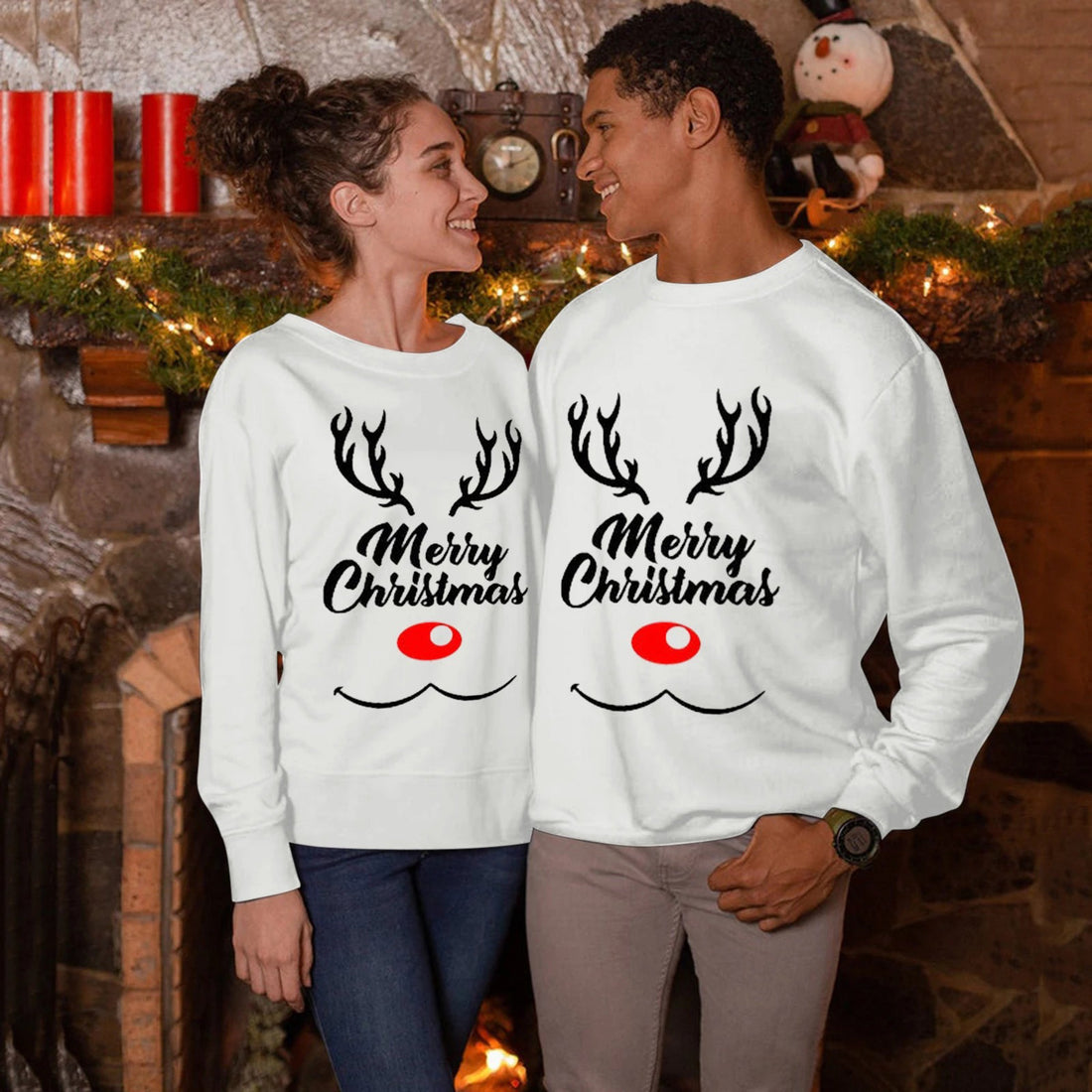 Merry Xmas Cotton Couples Sweatshirt
