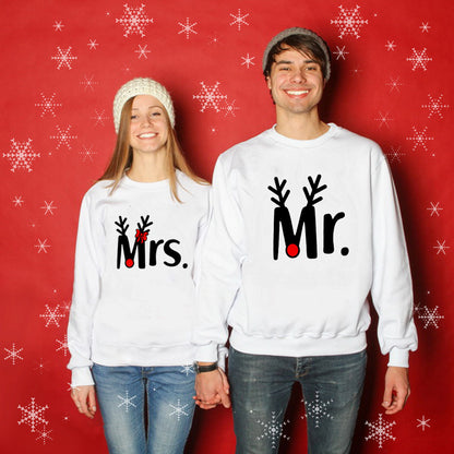 MR &amp; MRS Xmas Cotton Sweatshirt