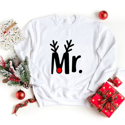 MR &amp; MRS Xmas Cotton Sweatshirt