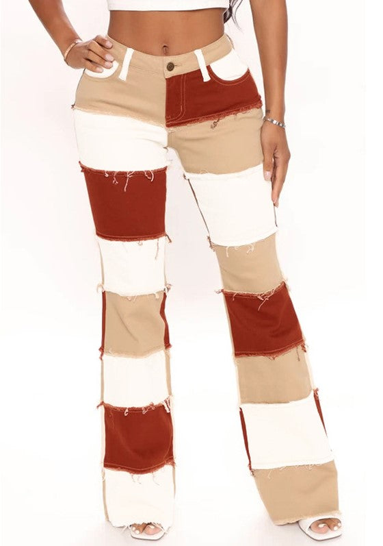 Brown &amp; Skin Street Girl Flare Jeans