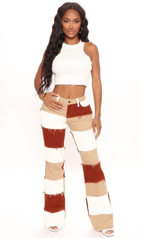 Brown &amp; Skin Street Girl Flare Jeans