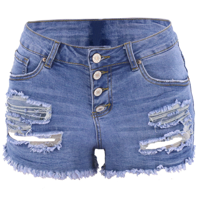 New 2022 American Bluegirl Worn Fringes Jeans Shorts